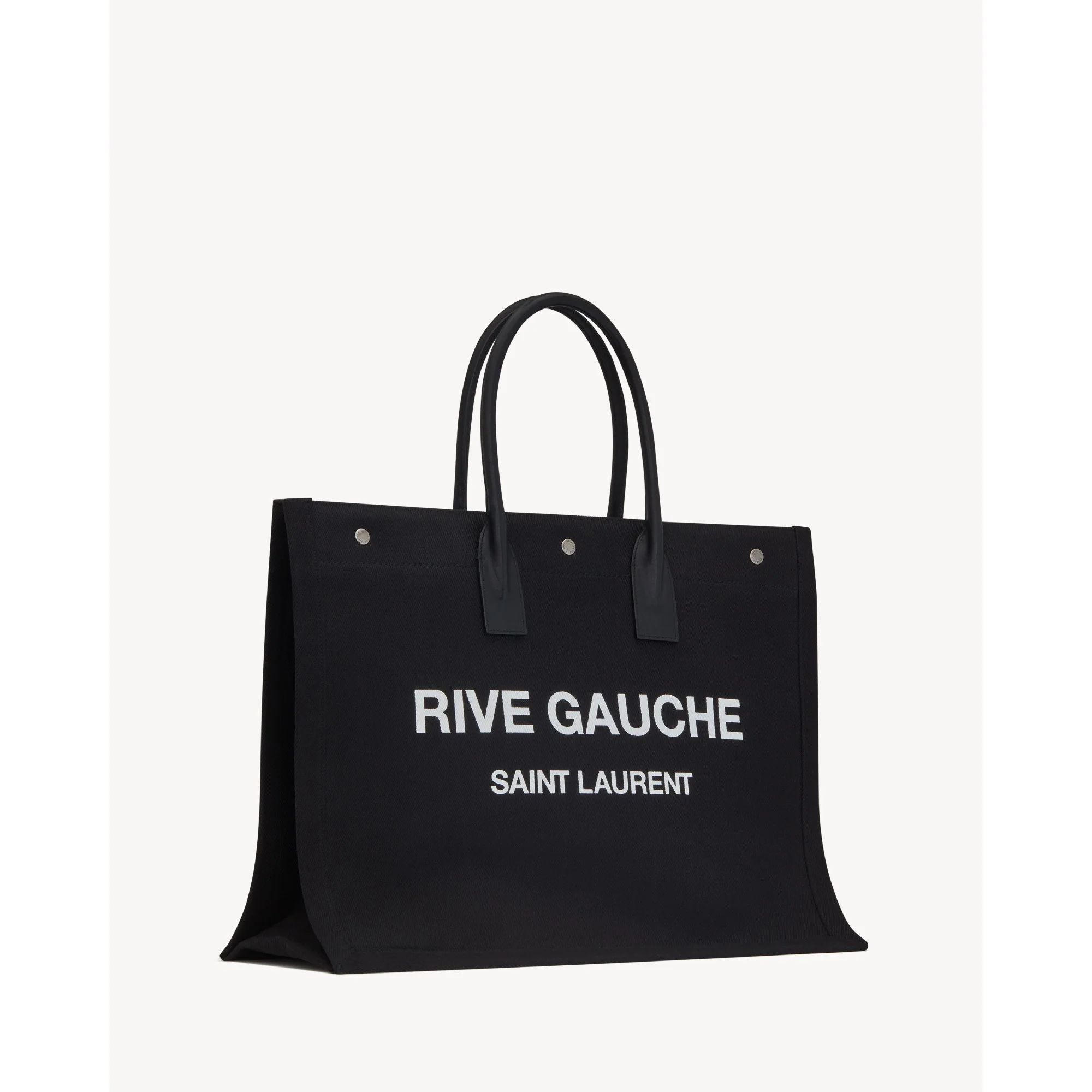 Large Rive Gauche Tote Bag - Nero/Bianco - Image 4