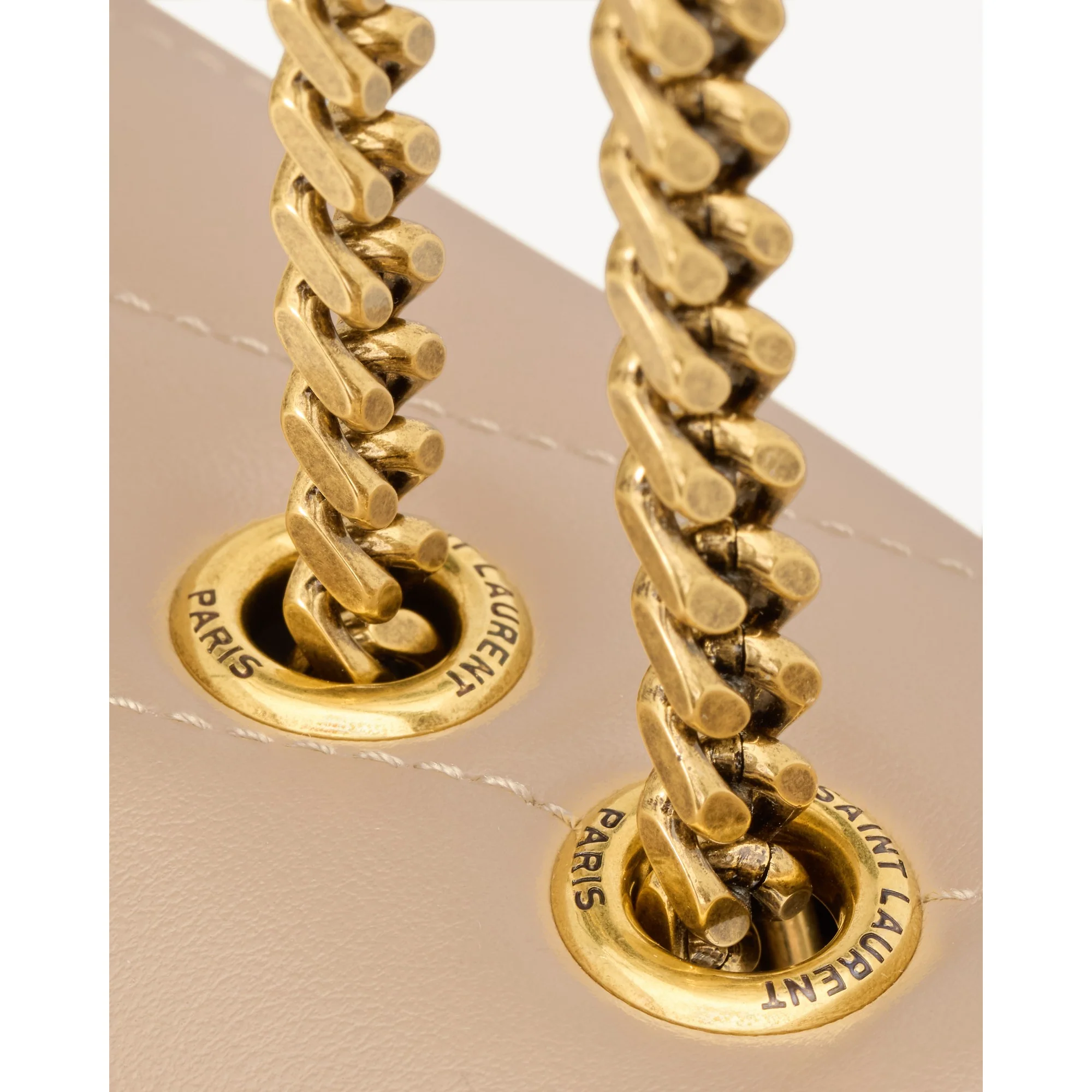 Small Loulou Chain Bag - Dark Beige - Image 7