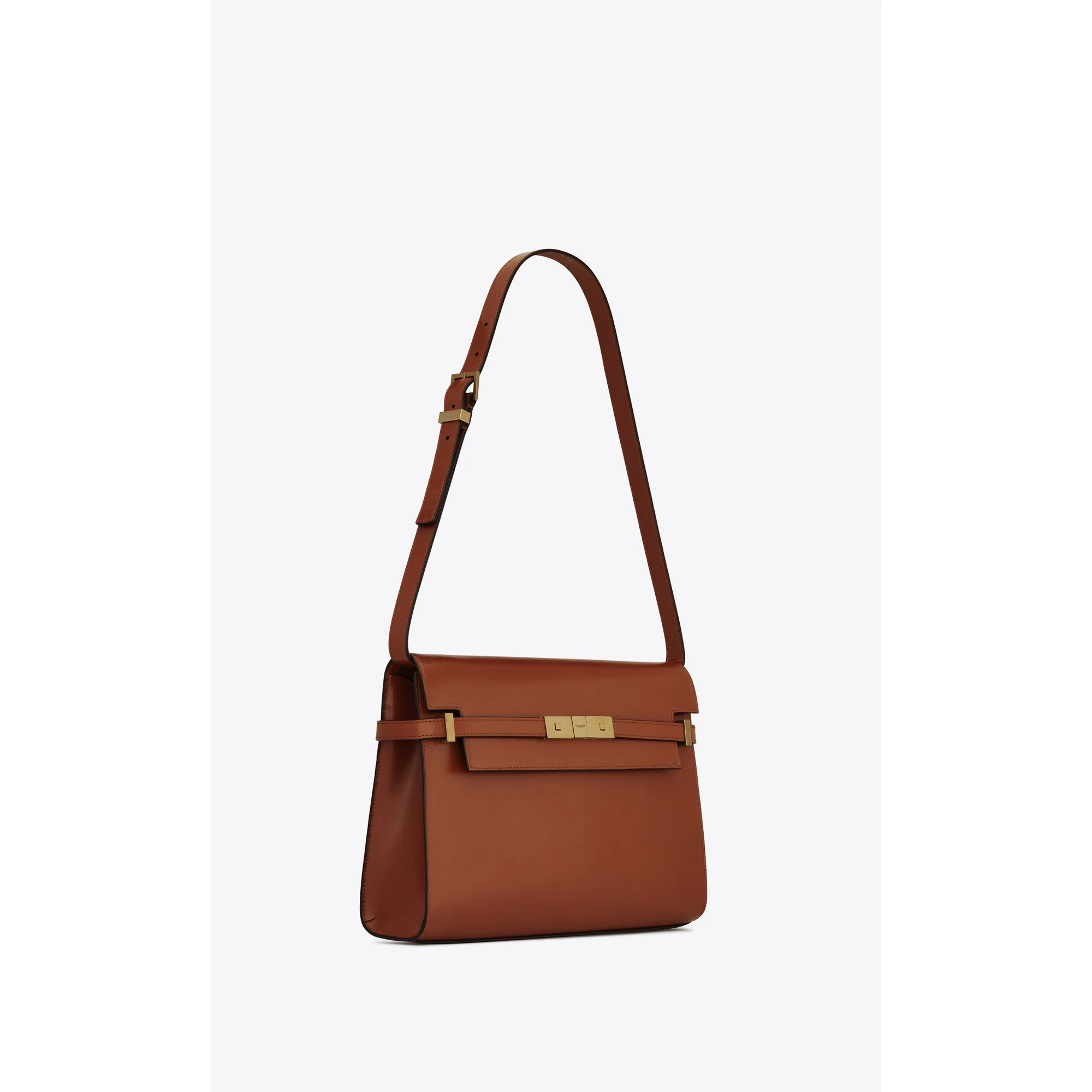 Medium Manhattan Shoulder Bag - Brick/Ebony Dark - Image 5