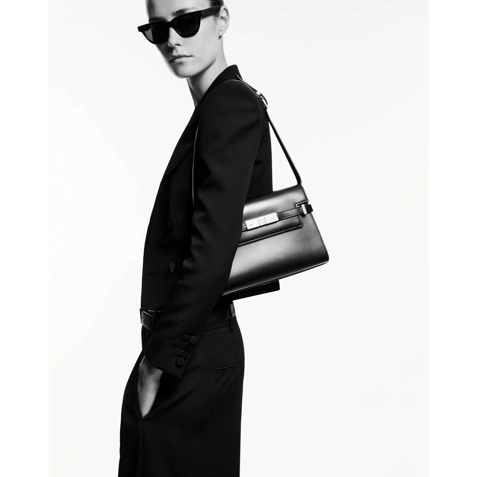 Small Manhattan Shoulder Bag - Crema Soft - Image 6