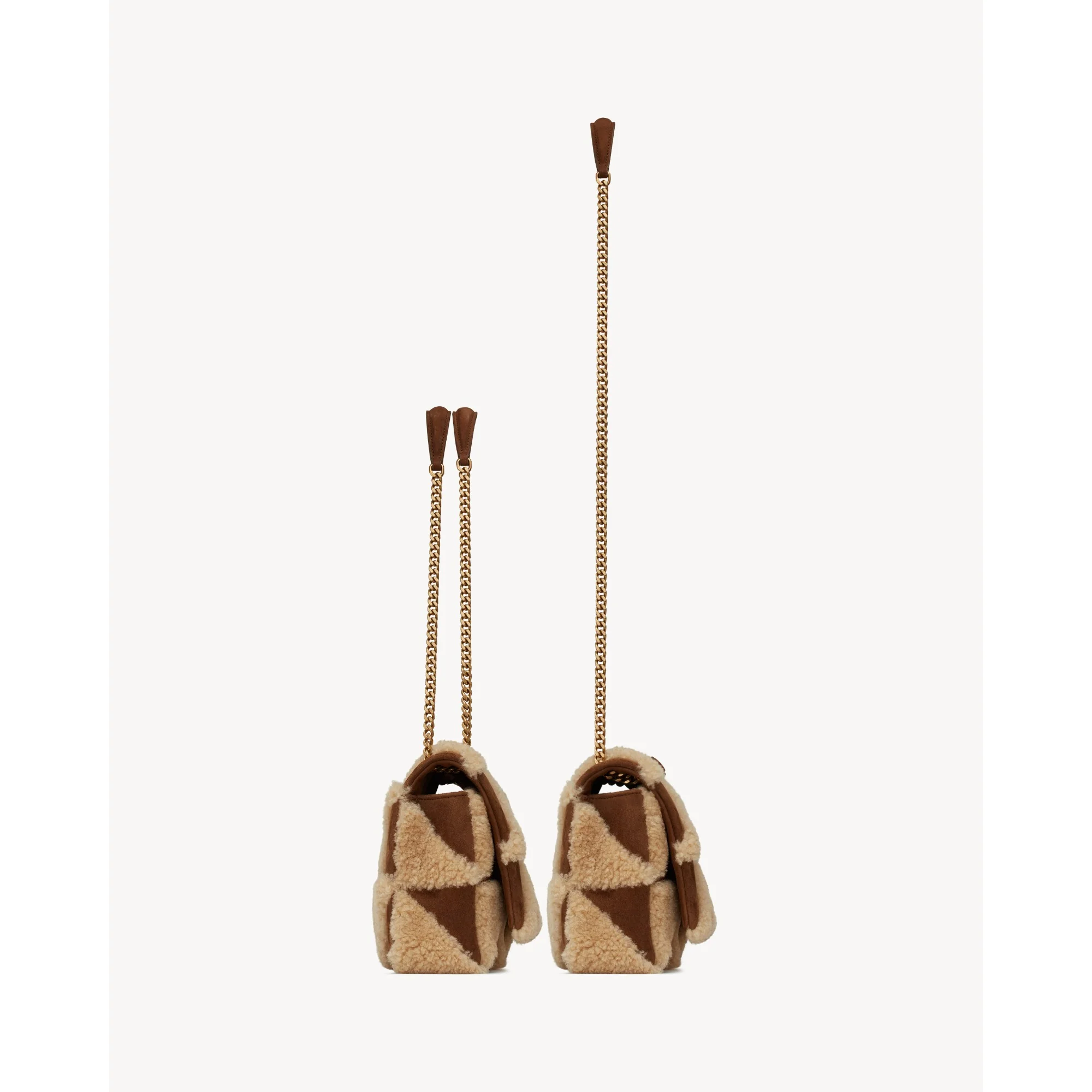 Medium Jamie Chain Bag - Natural Beige/Dark Sigaro - Image 3
