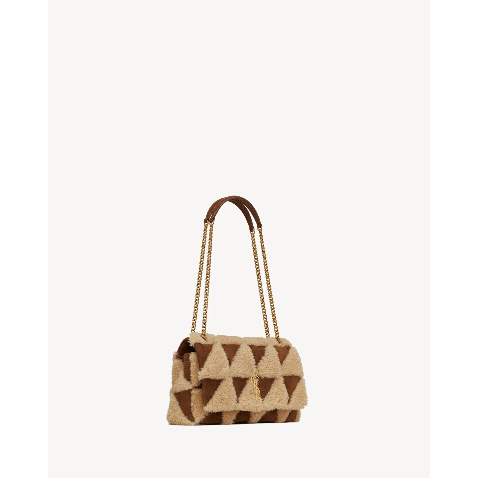 Medium Jamie Chain Bag - Natural Beige/Dark Sigaro - Image 5