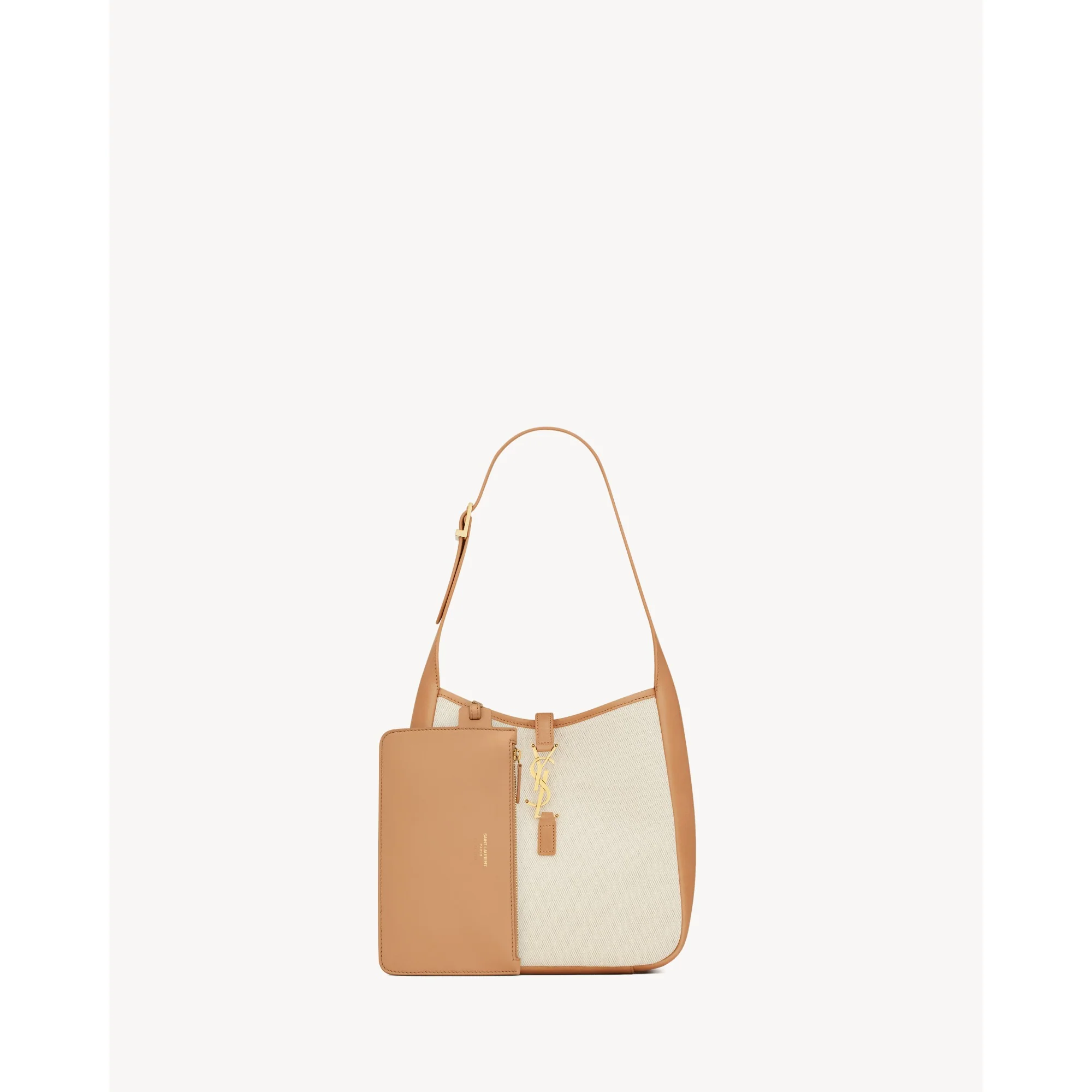 S Le 5 A 7 Supple Shoulder Bag - Greggio/Vintage Brown Gold - Image 2