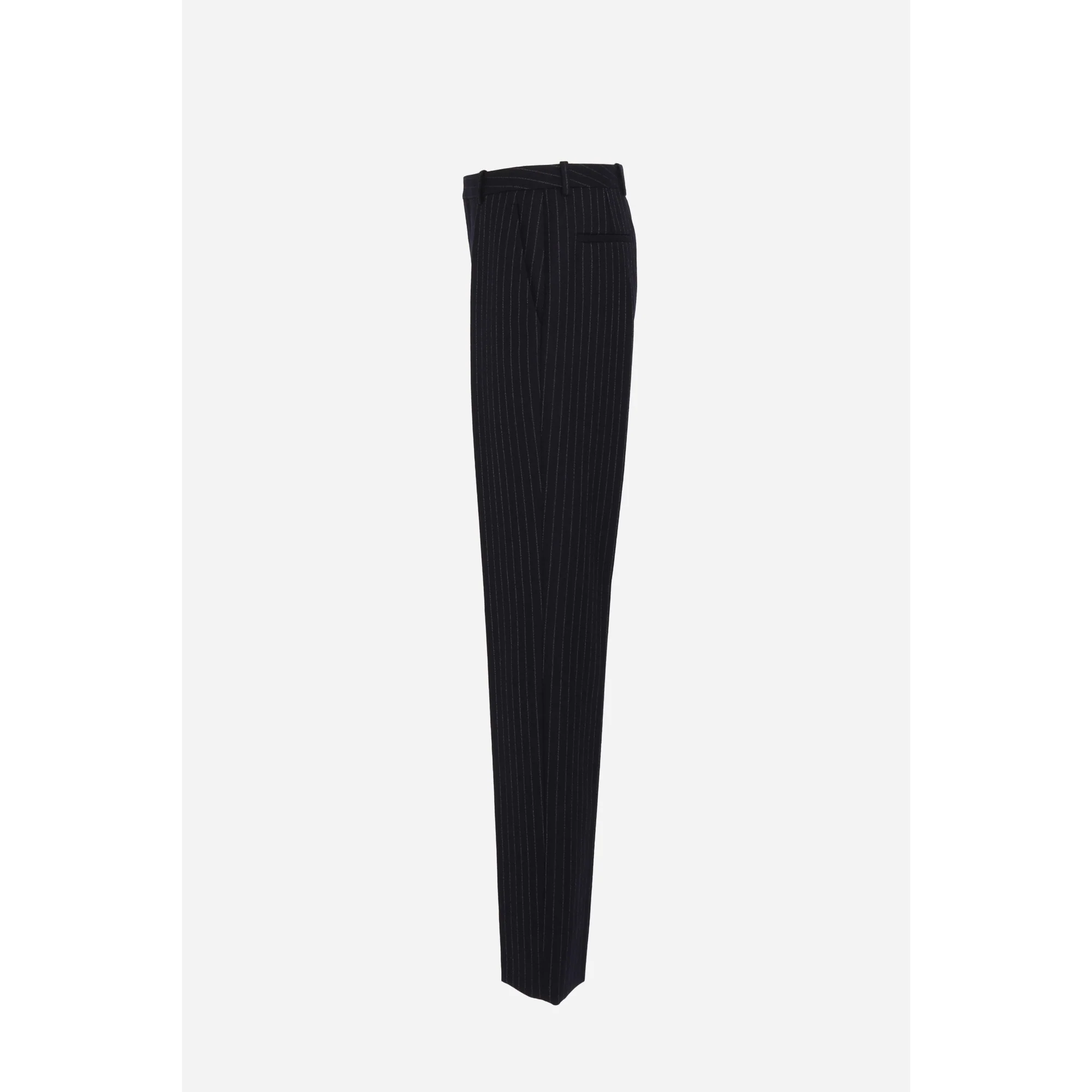 Pantalons Taille Haute Jambe F - Marine Blanc - Image 3